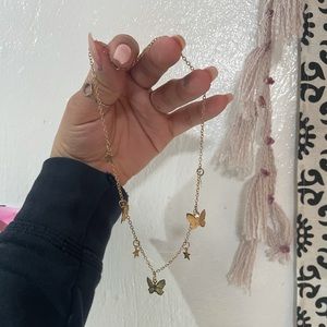 NEW gold butterfly necklace